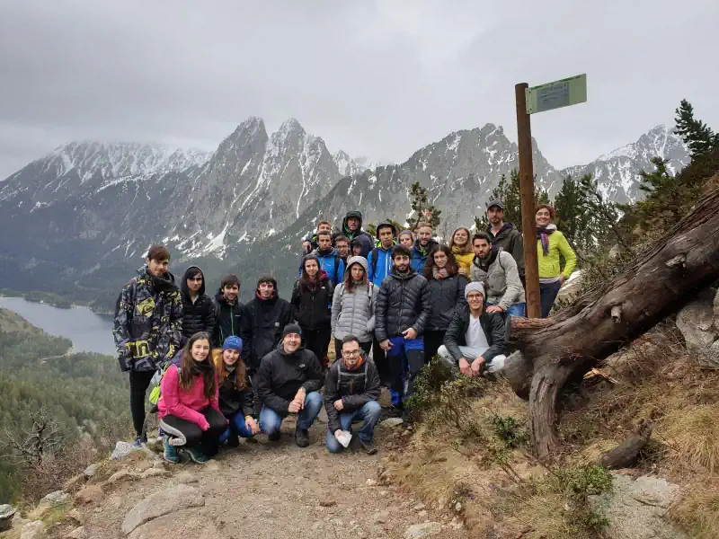 fotografia del grup durant la caminada